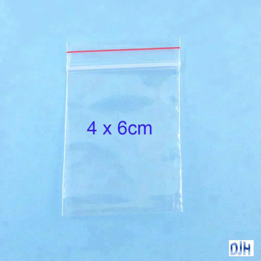 1000 x Bulk Resealable Zip Lock Plastic Bags 40mm x 60mm Ziplock Reseal Clip