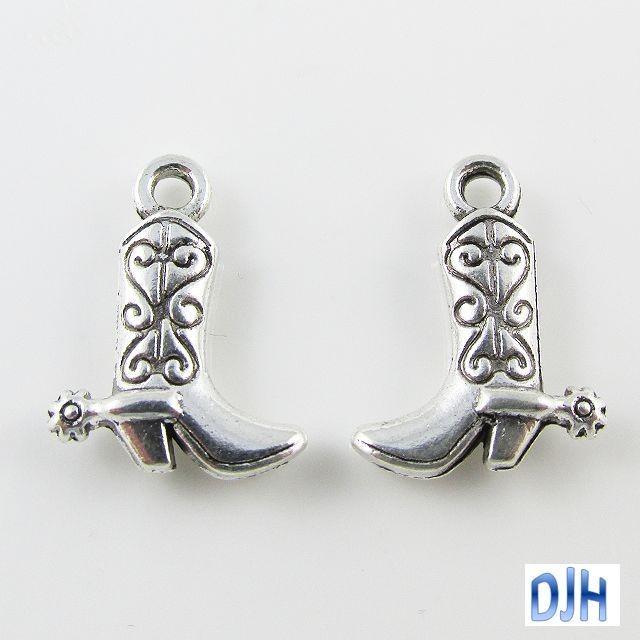 Bulk Cowboy Boot Wild West Spur Charm Cowgirl Rodeo Riding Pendant Select Qty
