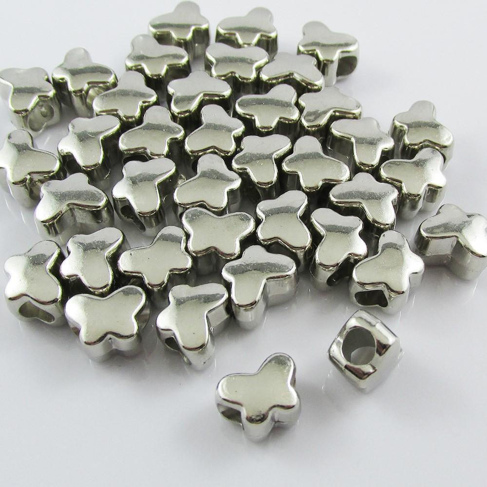 50pcs CCB Acrylic Butterfly Spacer Bead Craft Beads 8.5x11x8mm Hole 4mm