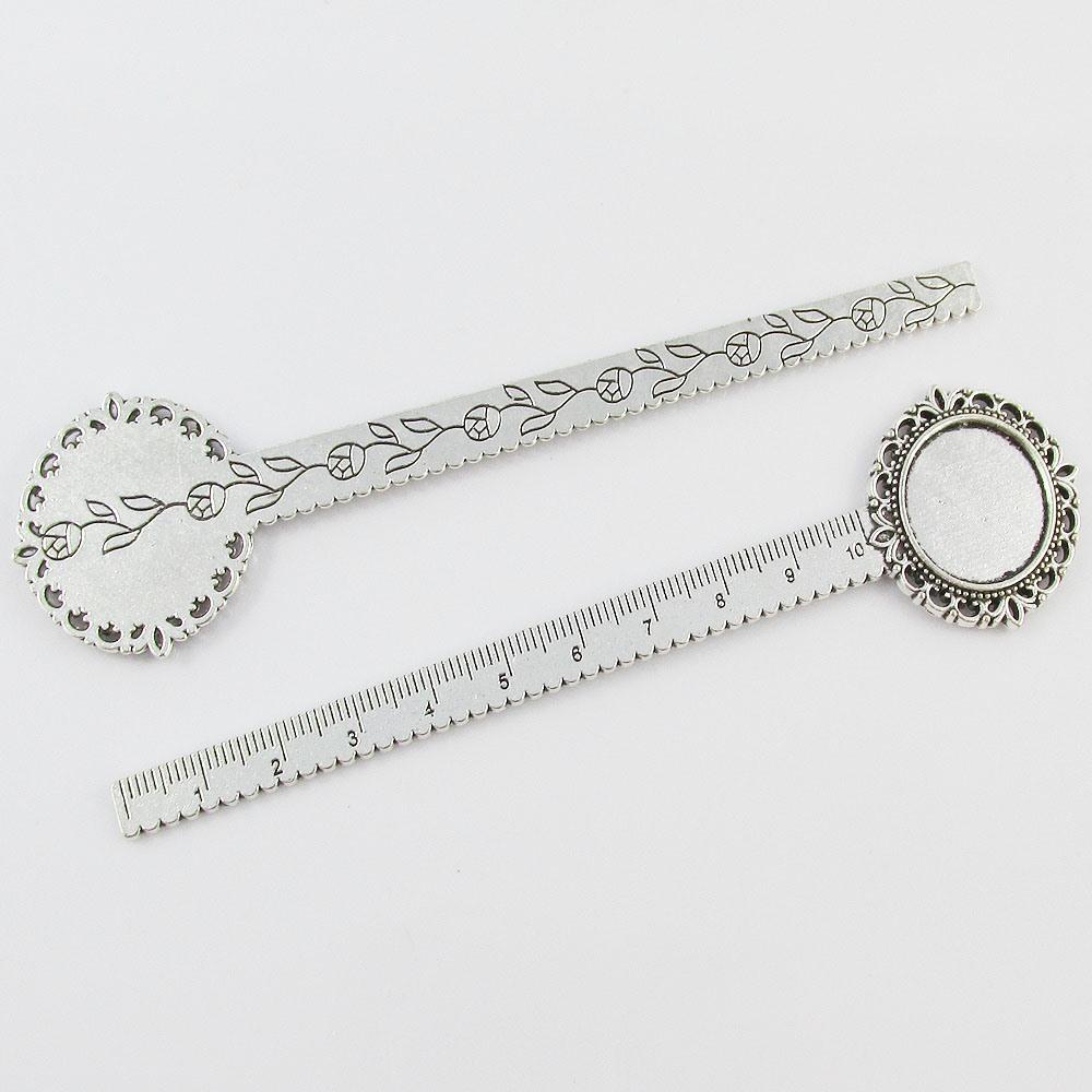 Bulk Cabochon Setting Ruler Bookmark 133mm Fit 20mm Cabochons Qty 1,5 or 10