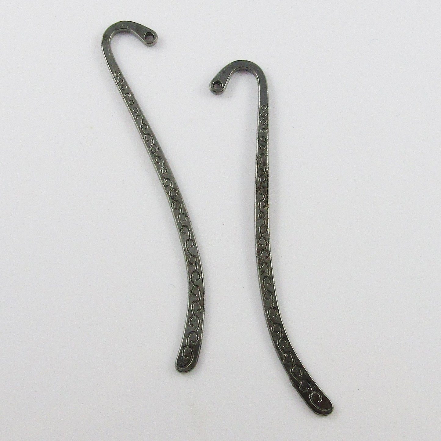 Bulk Mini Scroll Bookmark 84mm Gunmetal Suit Beading Qty 1,5 or 10