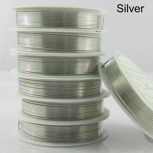 DIY Plated Brass Wire Suit Craft Beading Floristry Colour Silver Select Size