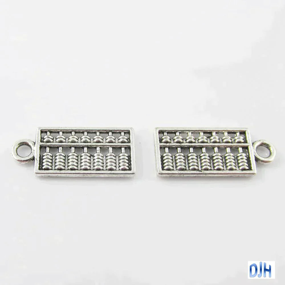 Bulk Abacus Charm Pendant Maths Counting School 19x8mm Select Qty