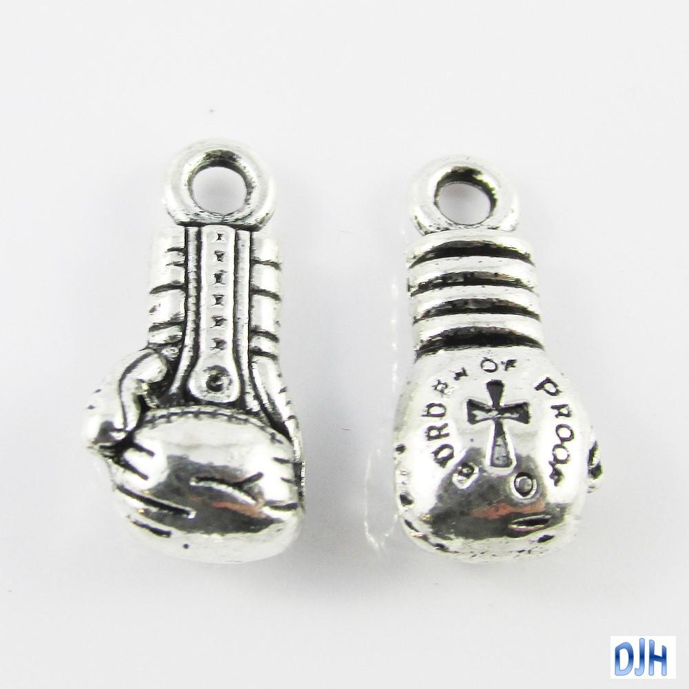 Bulk Burden of Proof Boxing Glove Charm Pendant Sport 22x11mm Select Qty