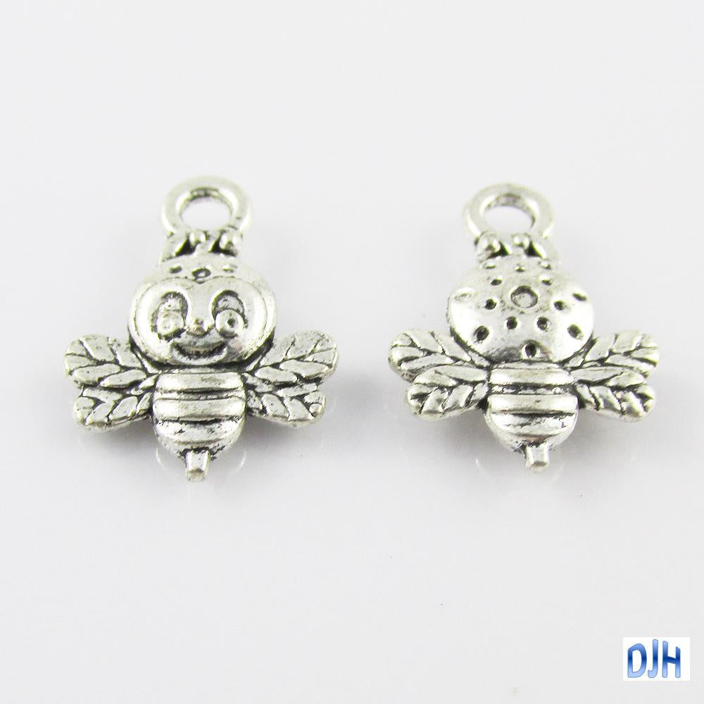 Bulk Cute Bee Charm Pendant Bumblebee Insect 16x12mm Select Qty