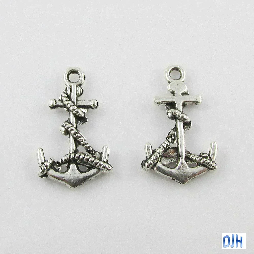 Bulk Rope and Anchor Charm Pendant Ocean Ship Boat Sailing Select Qty