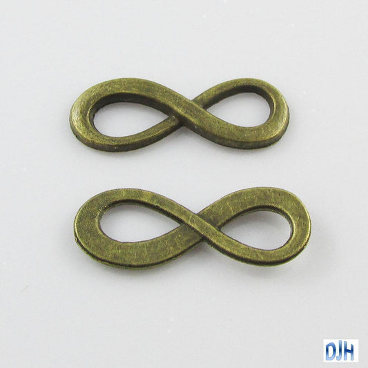 Bulk Infinity Connector Symbol Charm Pendant Wedding Favour Pick Colour and Qty