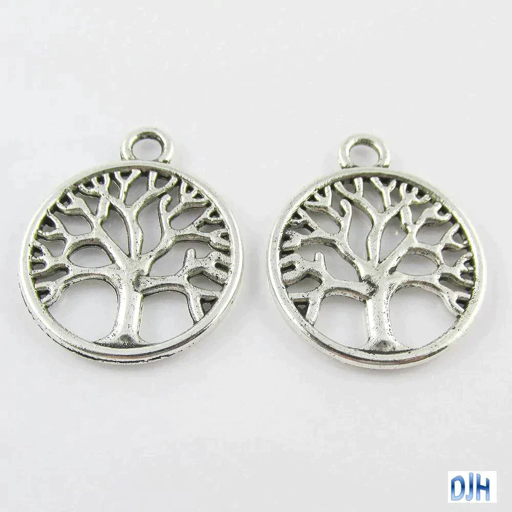 Bulk Tree Of Life Charm Pendant Antique Silver Finish Select Qty