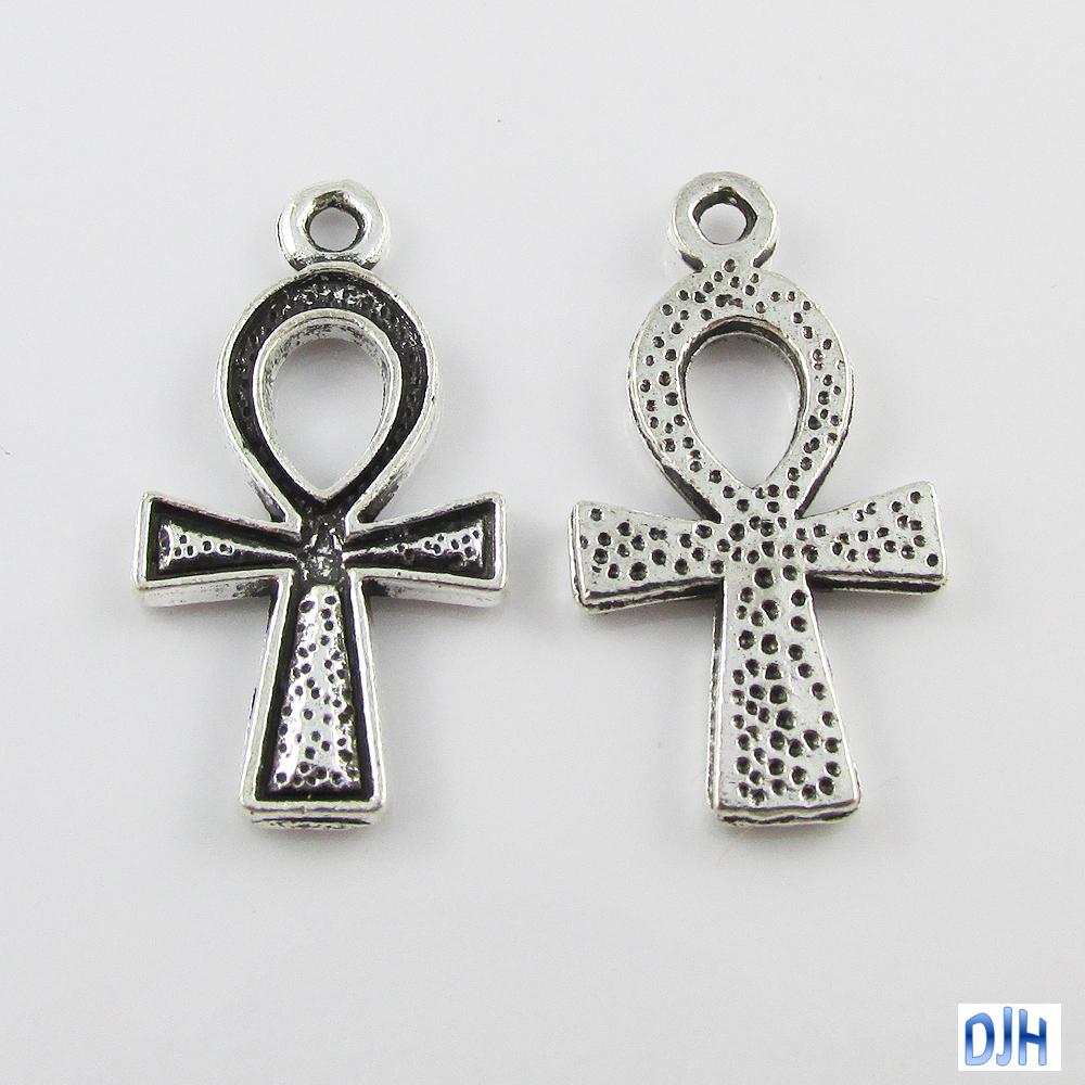 Bulk Egyptian Ankh Charm Pendant 25mm x 14mm Select Qty