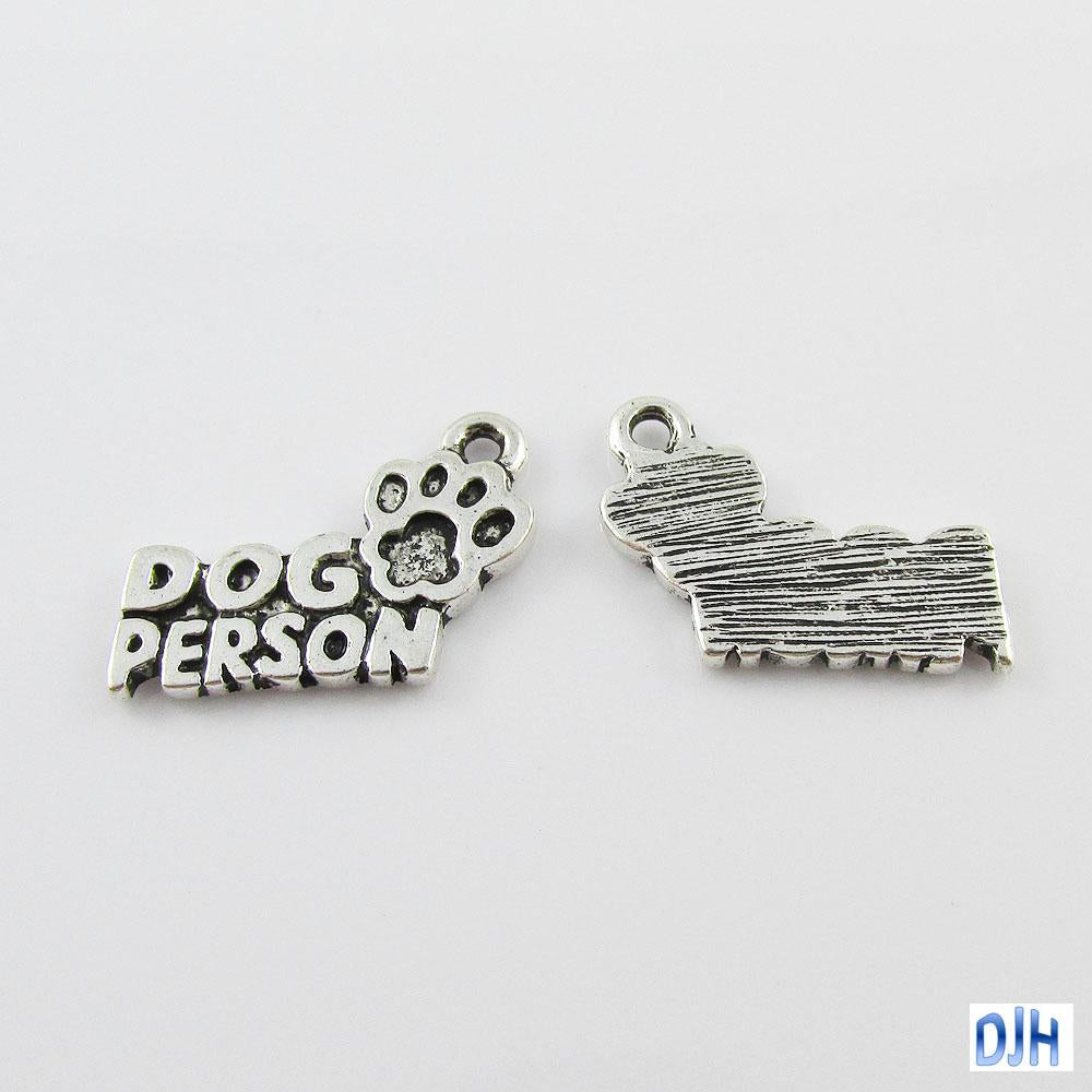 Bulk Dog Person Dog Lover Charm Pendant 18x13mm Select Qty