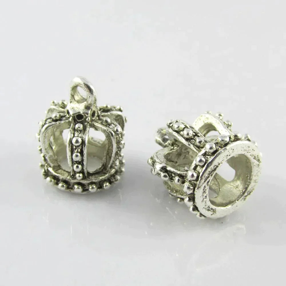 Bulk 3D Royal Crown Charm Pendant Queen British Royalty 16x13mm Select Qty