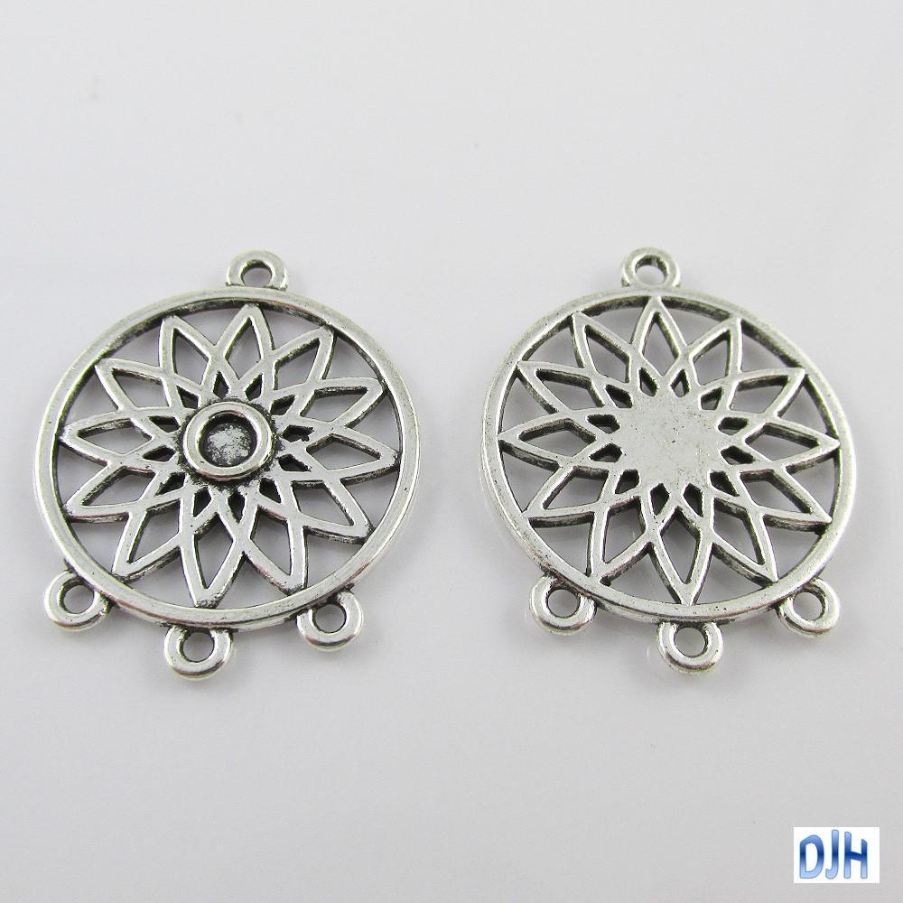 Bulk Flower Dreamcatcher Charm Pendant Chandelier Connector 33x27mm Select Qty