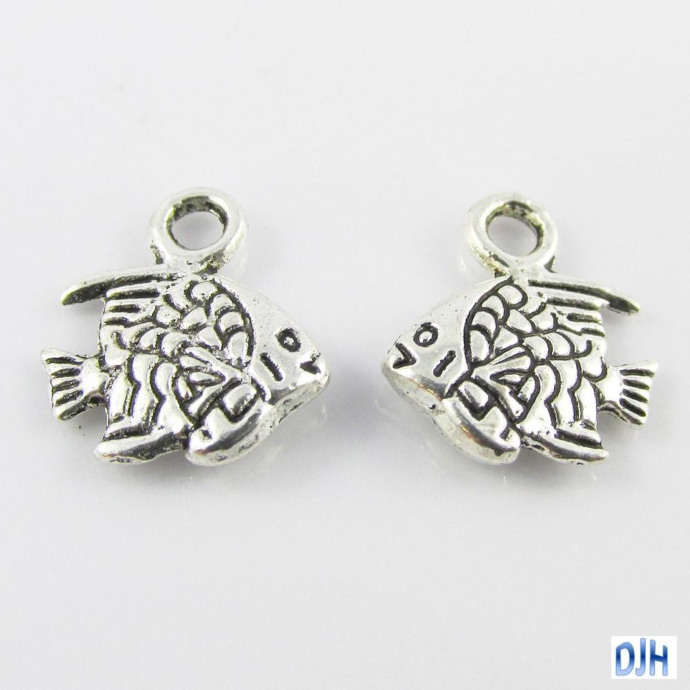 Bulk Mini Fish Charm Pedant Angel Fish Marine 10x11mm Select Qty