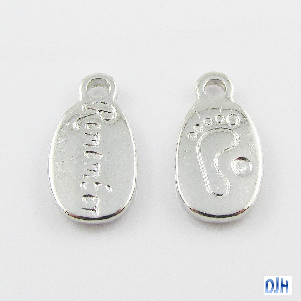 Bulk Footprint Remember Tag Charm Pendant Add a Tag Select Qty