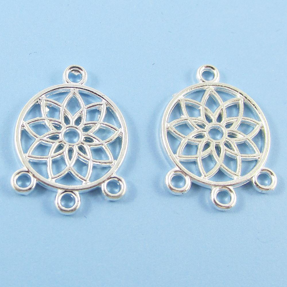 Bulk 10pcs Mandala Charm Chandelier Connector Tassel Earrings etc Gold or Silver