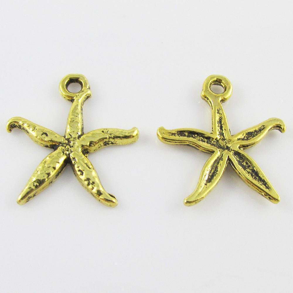 Bulk Starfish Charm Pendant Marine Life Sea Creature 19x17mm Select Qty
