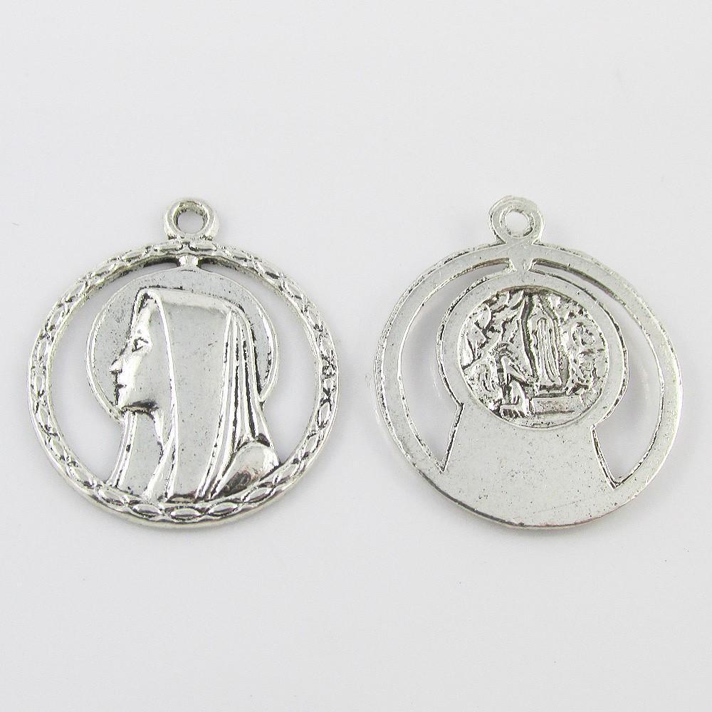 Bulk Mother Mary Charm Pendant Catholic Religion 24x21mm Select Qty