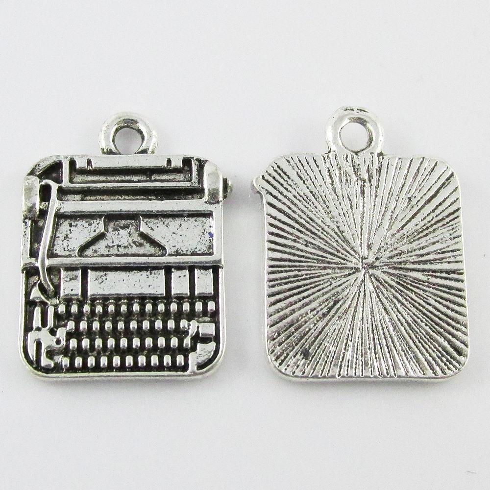 Bulk Typewriter Charm Pendant Author Secretary 21x15mm Select Qty