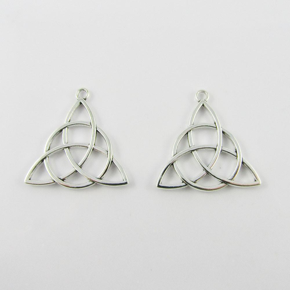 Bulk Large Celtic Trinity Knot Charm Pendant Triquetra 30x29mm Select Qty