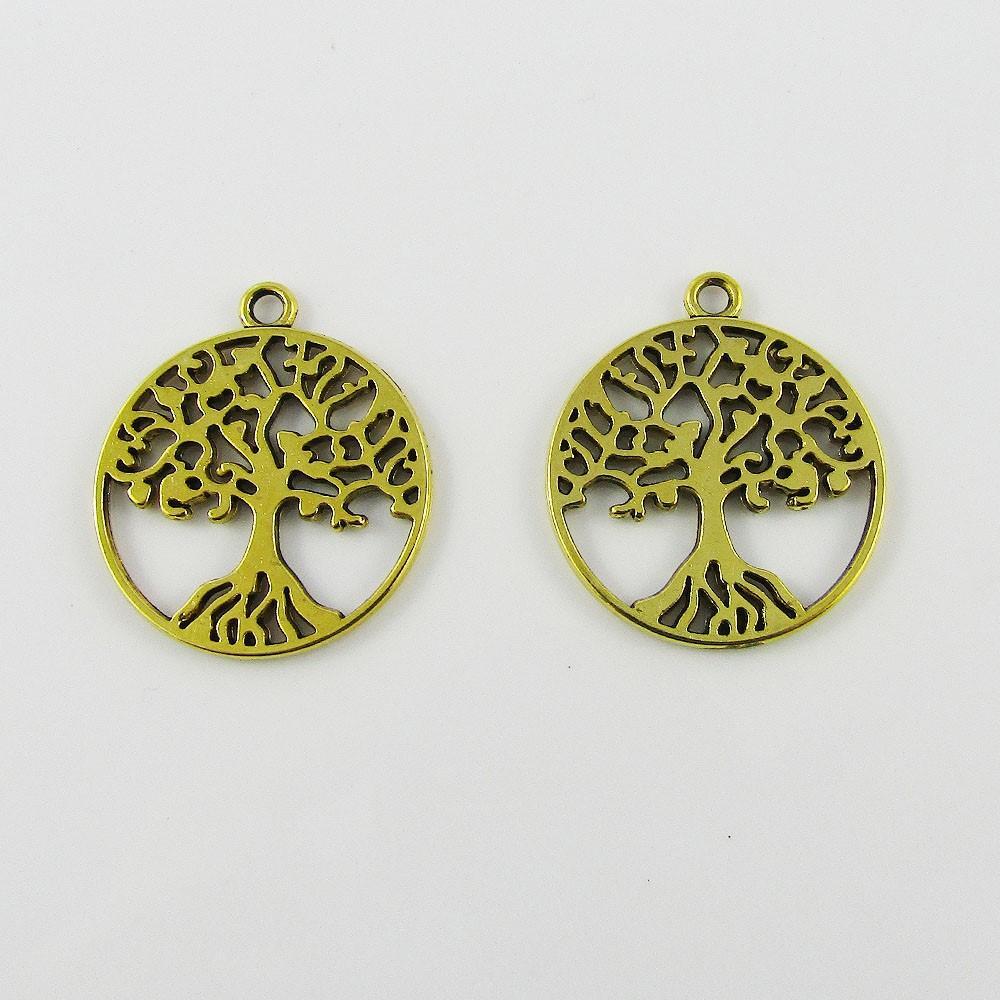 Bulk Tree of Life Charm Pendant Antique Gold 29x25mm Select Qty