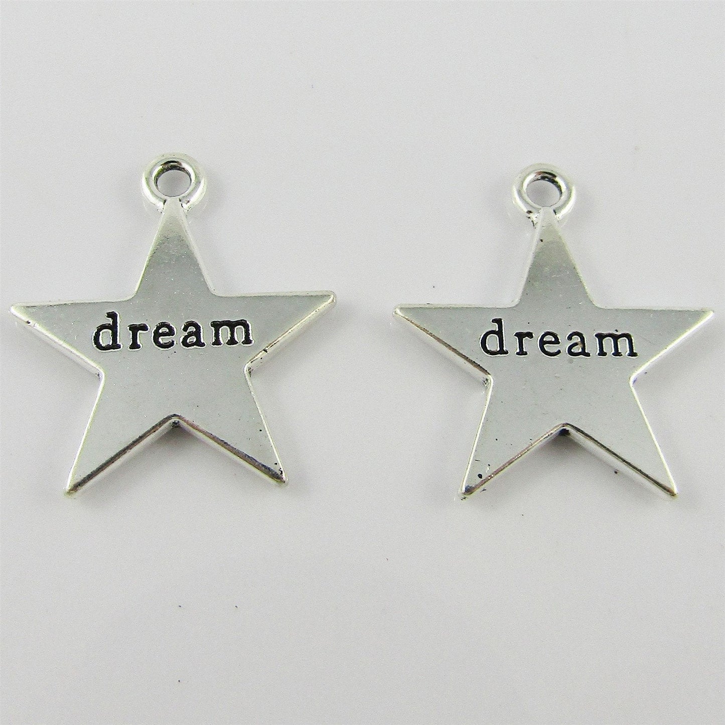 Bulk Dream Star Charm Pendant Message Tag 23x20mm Select Qty