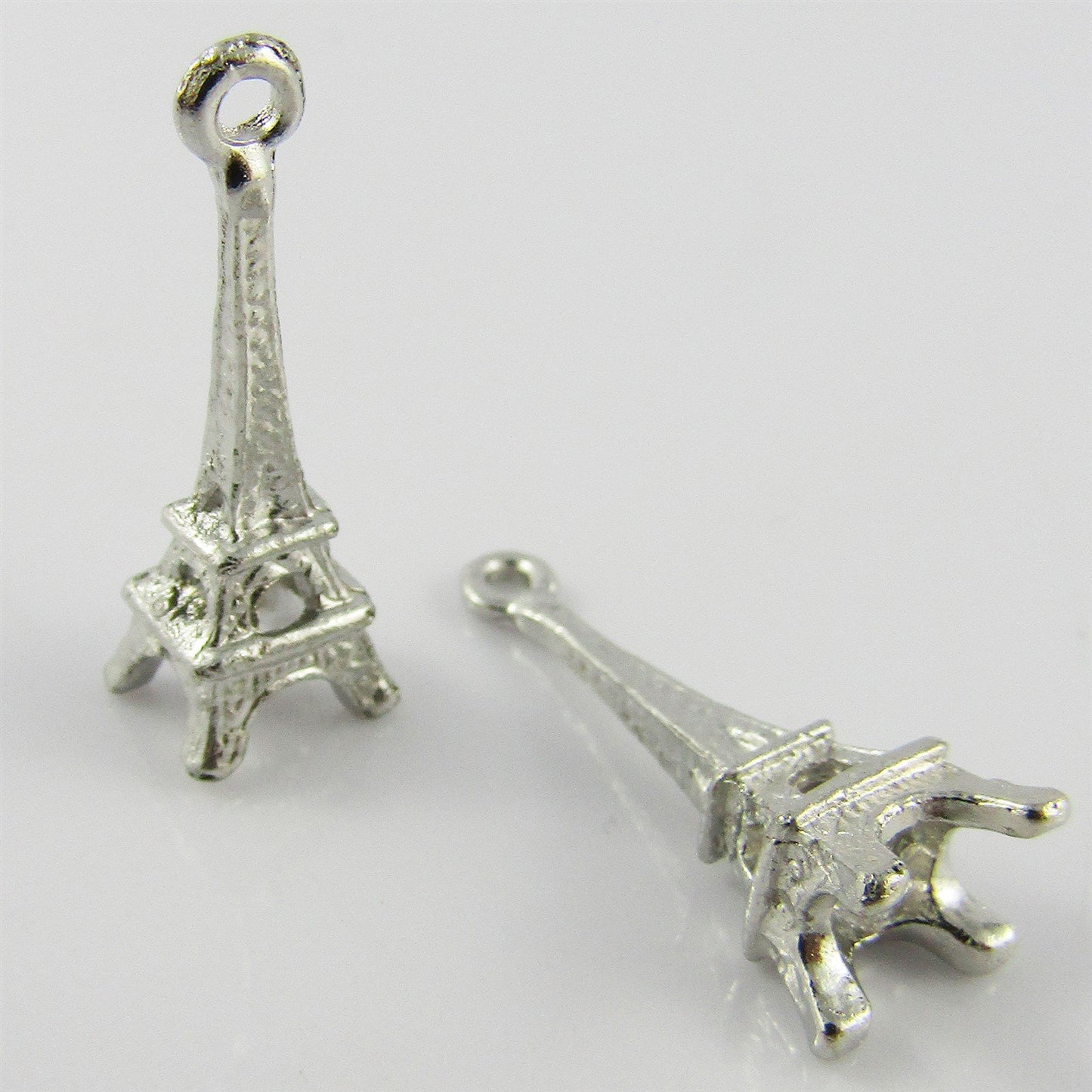 Bulk Eiffel Tower Charm Pendant 3D Paris France Landmark 24x8mm Select Qty