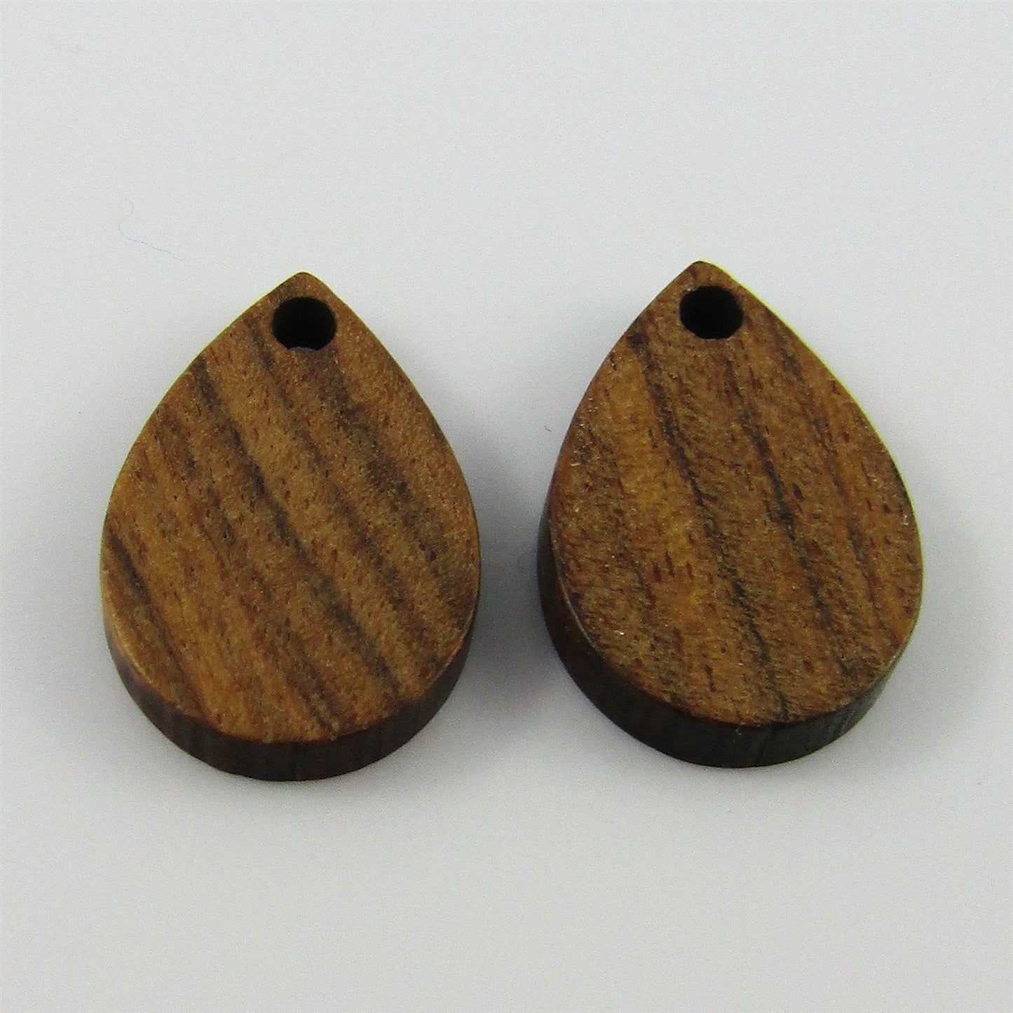 Bulk Tiny Teardrop Wood Charm Pendant Natural Organic 17x11mm Select Qty