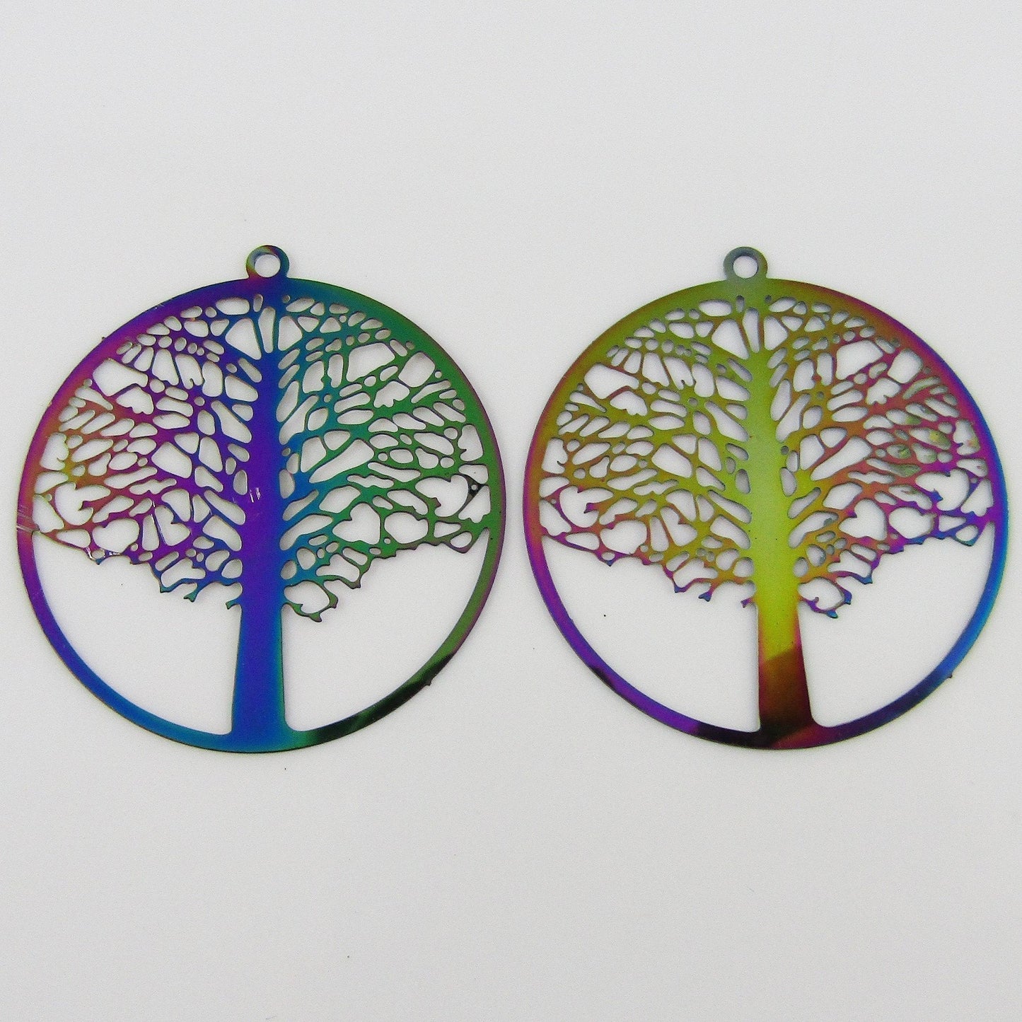 Bulk 6pce Laser Cut Tree of Life Charm Pendant Earring Component SSteel 43x40mm