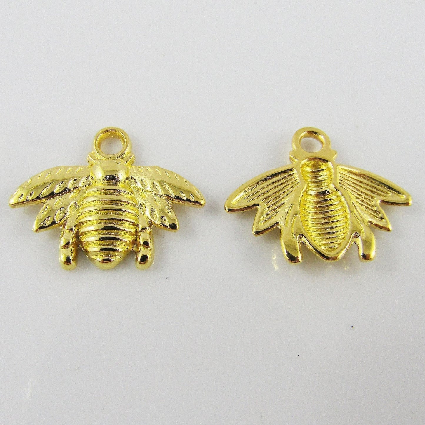 Bulk Bee Charm Pendant Bumblebee Honeybee Gold Alloy 21x16mm Select Qty