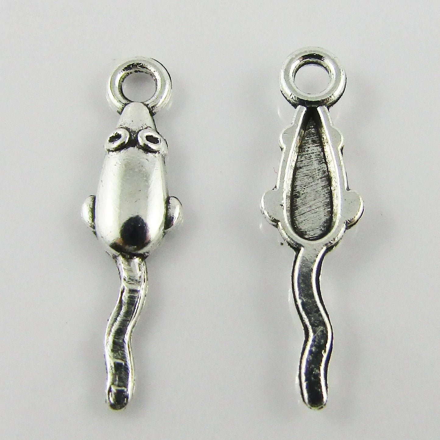 BULK Mouse Charm Pendant Animal Pet 22x6mm Select Qty