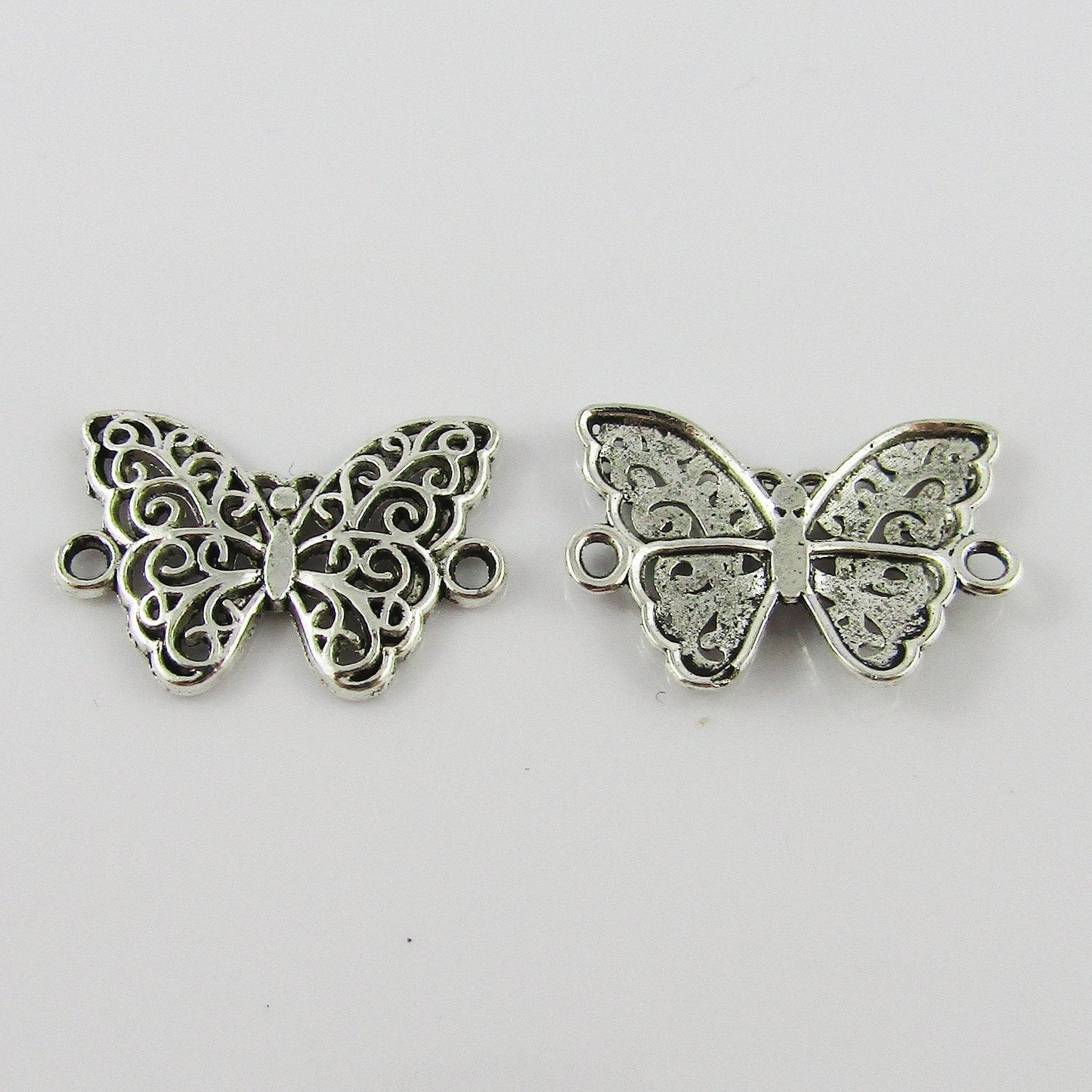 Bulk Butterfly Connector Charm Filigree Butterfly Alloy 20x14mm Select Qty