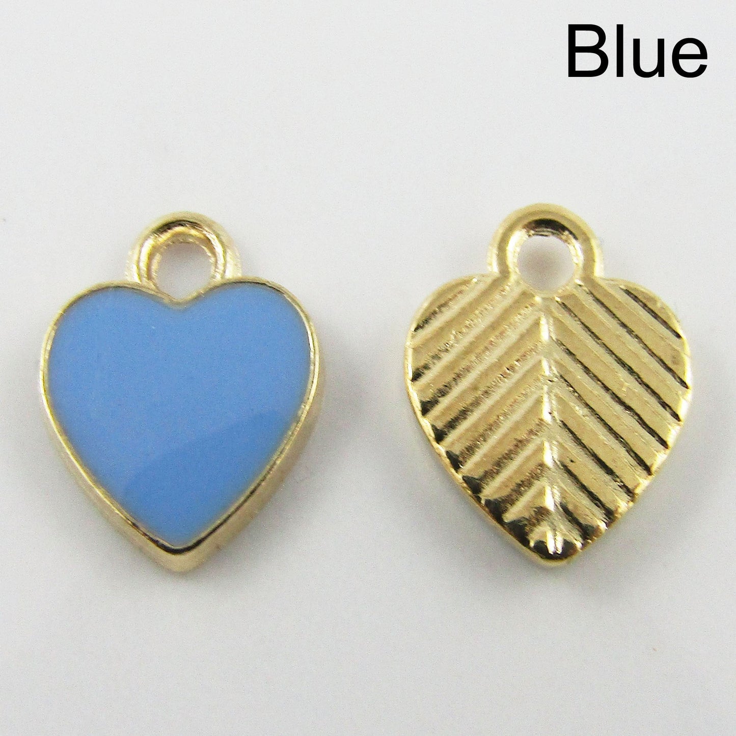 Bulk 10pce Enamel Solid Heart Charm Pendant 12x10mm Select Colour