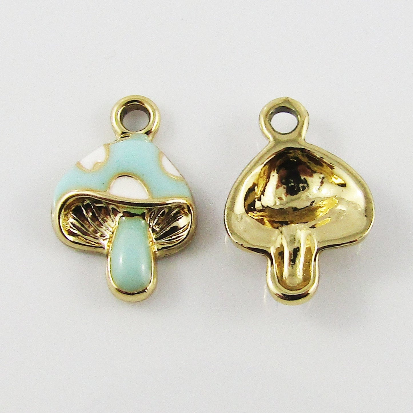 Bulk 10pce Enamel Toadstool Mushroom Charm Pendant Fairy 23x25mm Select Colour