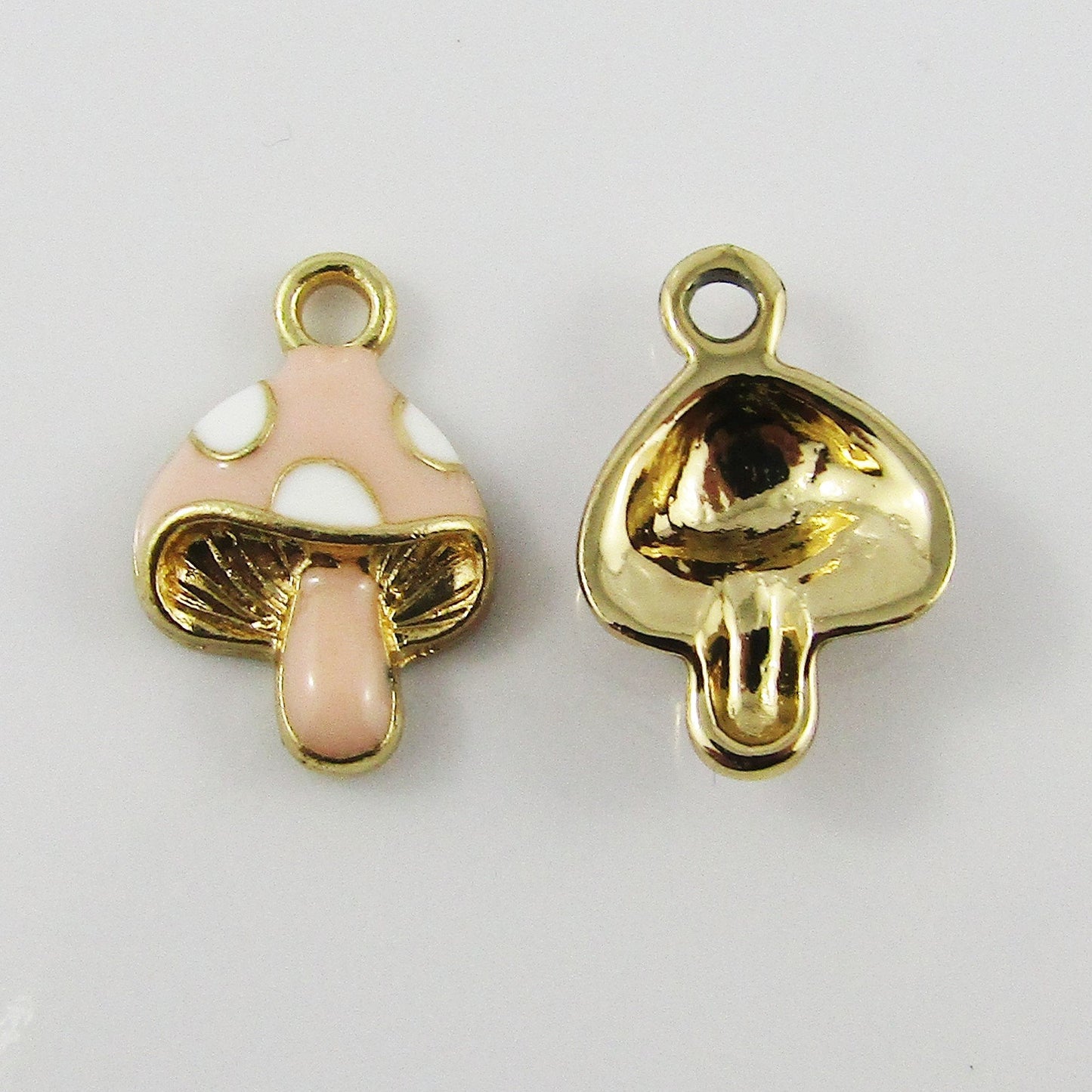 Bulk 10pce Enamel Toadstool Mushroom Charm Pendant Fairy 23x25mm Select Colour