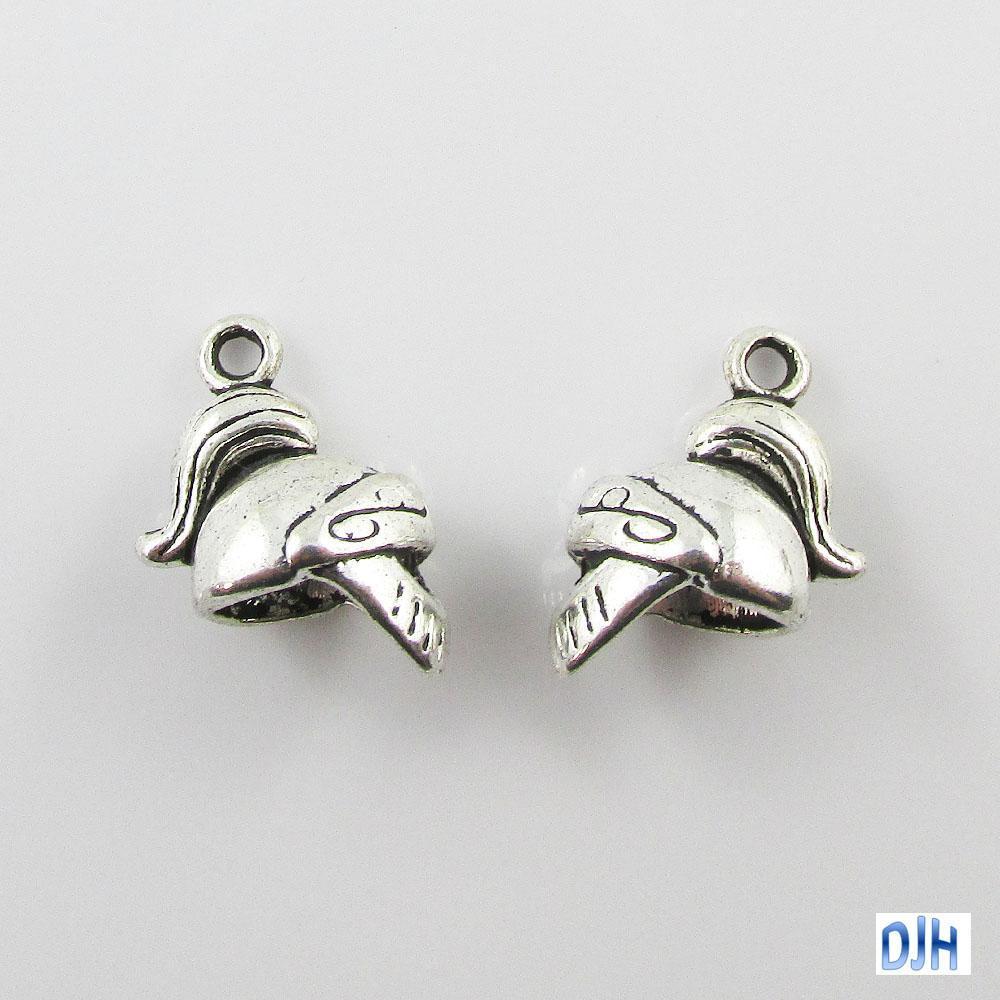 Bulk Knight Helmet Charm Pendant Sword Fighting 19x14mm Qty