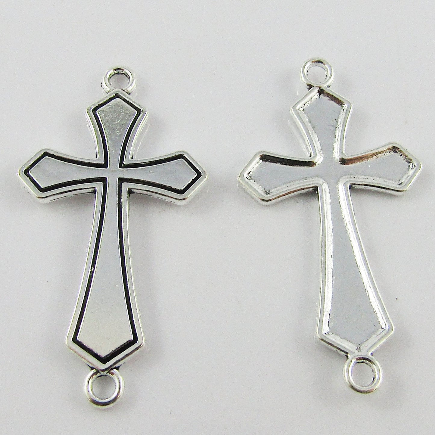 Bulk Cross Connector Charm Pendant Religion Faith Alloy 22x42mm Select Qty