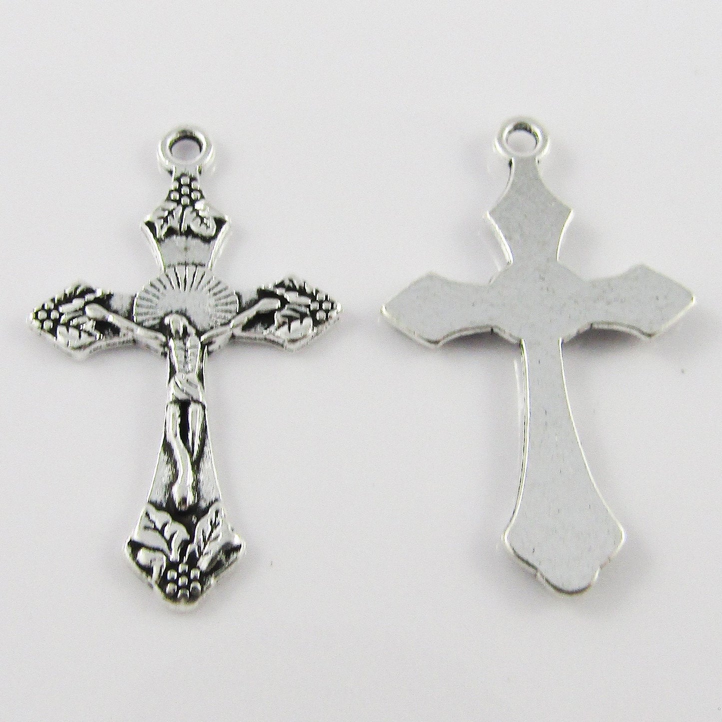 Bulk Crucifix Cross Charm Pendant Easter Religious Cross 22x20mm Select Qty
