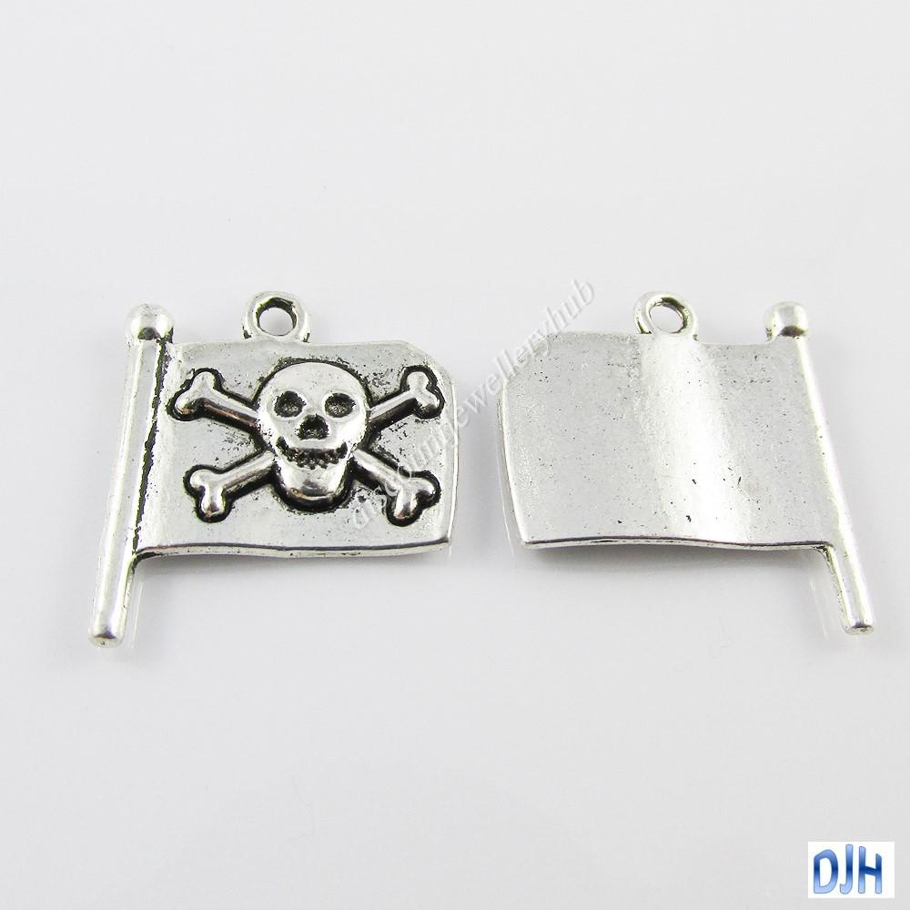Bulk Pirate Flag Charm Pendant Select Qty