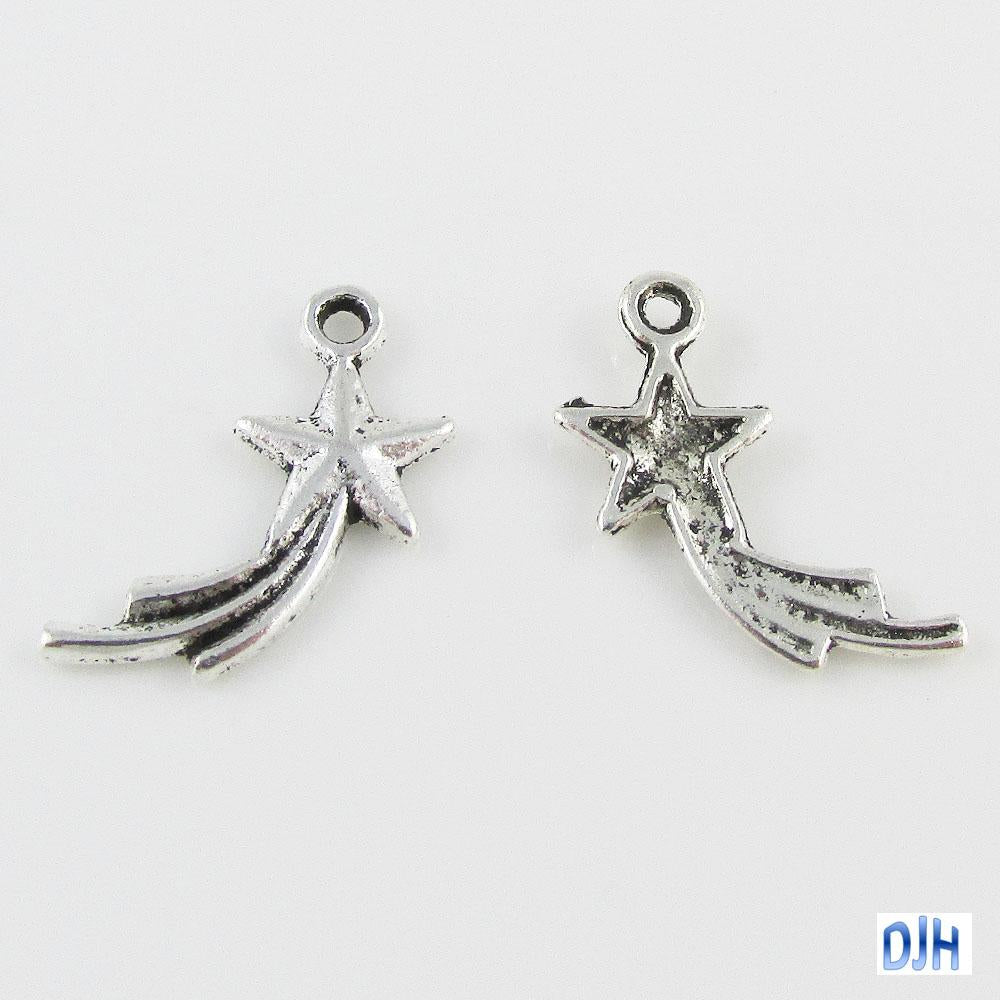 Bulk Shooting Star Charm Pendant Select Qty