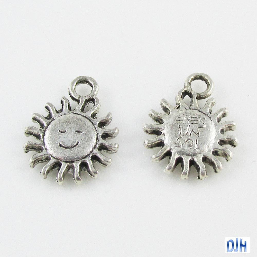 Bulk Smiling Sun Charm Pendant Select Qty