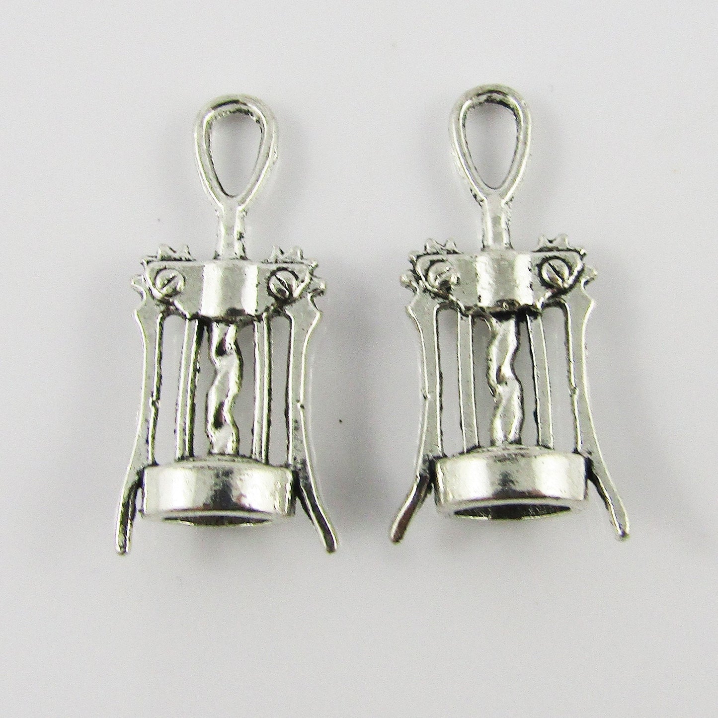 Bulk Wine Bottle Opener Corkscrew Charm Pendant Alloy 27x11mm Select Qty