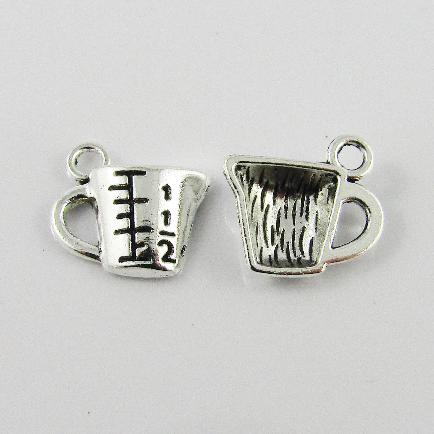 Bulk Measuring Cup Jug Charm Pendant Kitchen Utensil Alloy 14x14mm Select Qty
