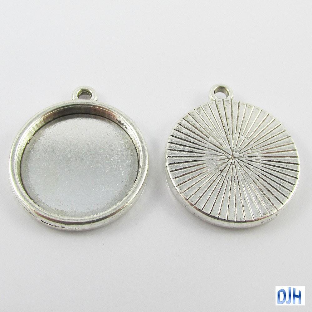 Bulk Pack of 5 Round Cabochon Setting 23x3mm Tray 20mm Select Silver or Bronze