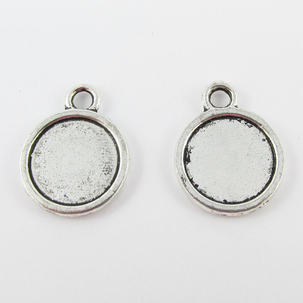 Bulk Pack of 10 Double Sided Round Cabochon Setting 19x15mm Fit 12mm Cabochons