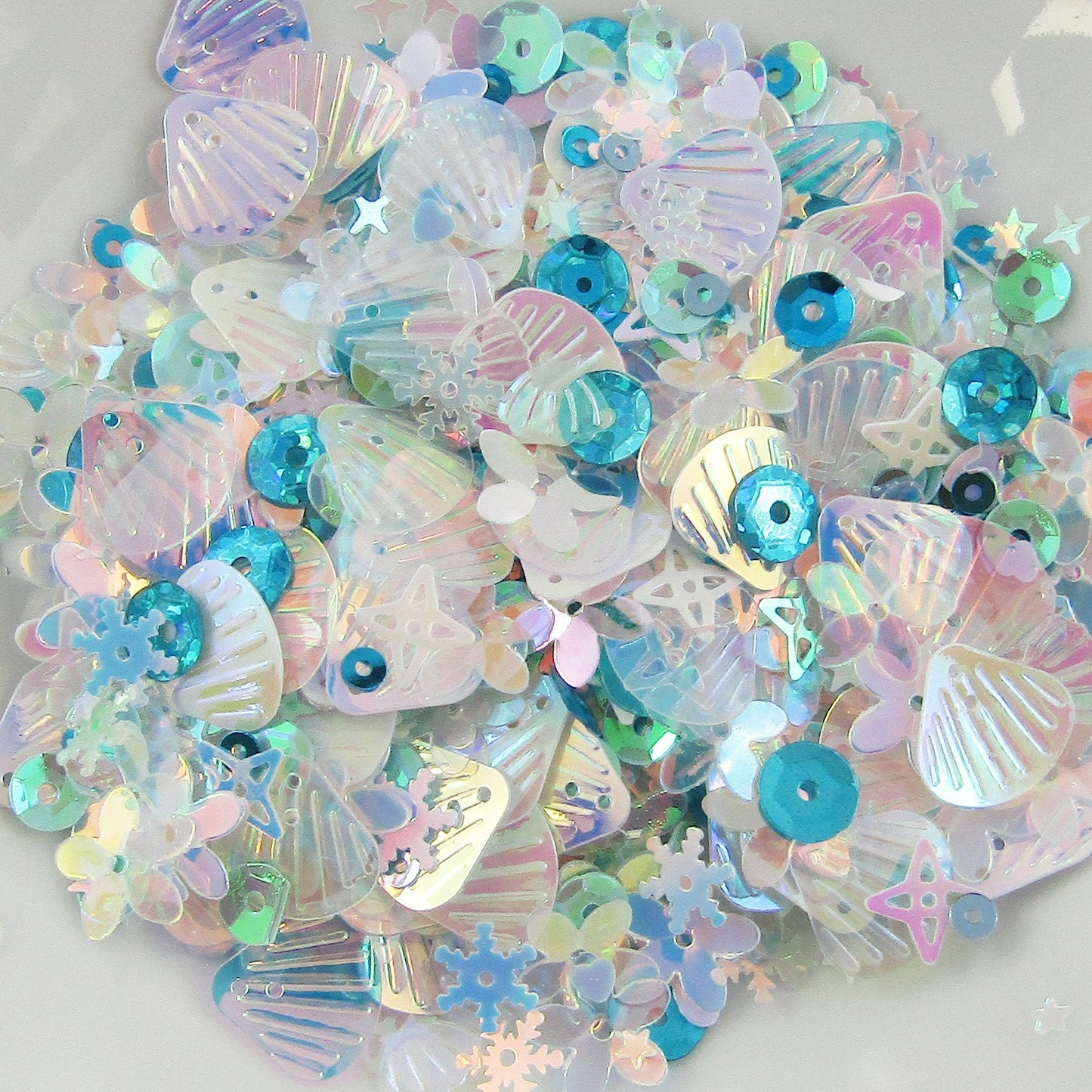 20g Blue Seaside Mix PVC Paillette Sequins Sprinkles Resin Shaker Cards etc