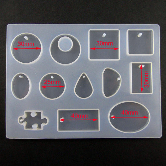 Mixed Pendant Shapes Silicone Casting Mould for Epoxy Resin