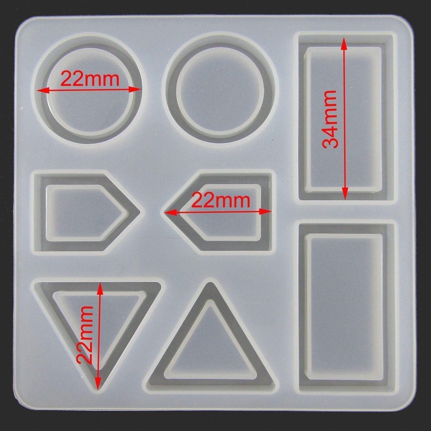 Mixed Geometric Shape Linking Ring Silicone Casting Mould for Epoxy Resin