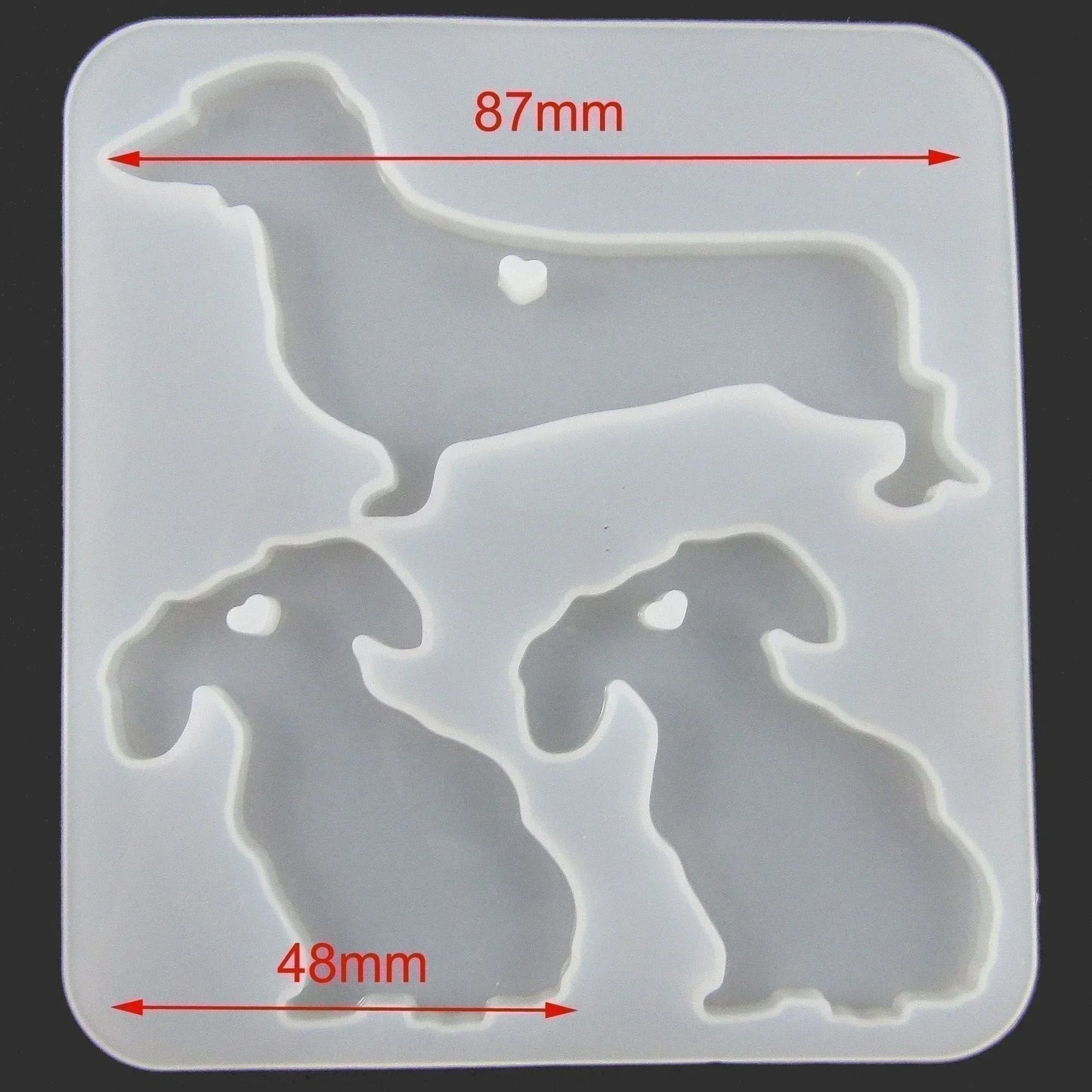 Dachshund Dog Pendant Silicone Casting Mould for Epoxy Resin Earrings Necklace