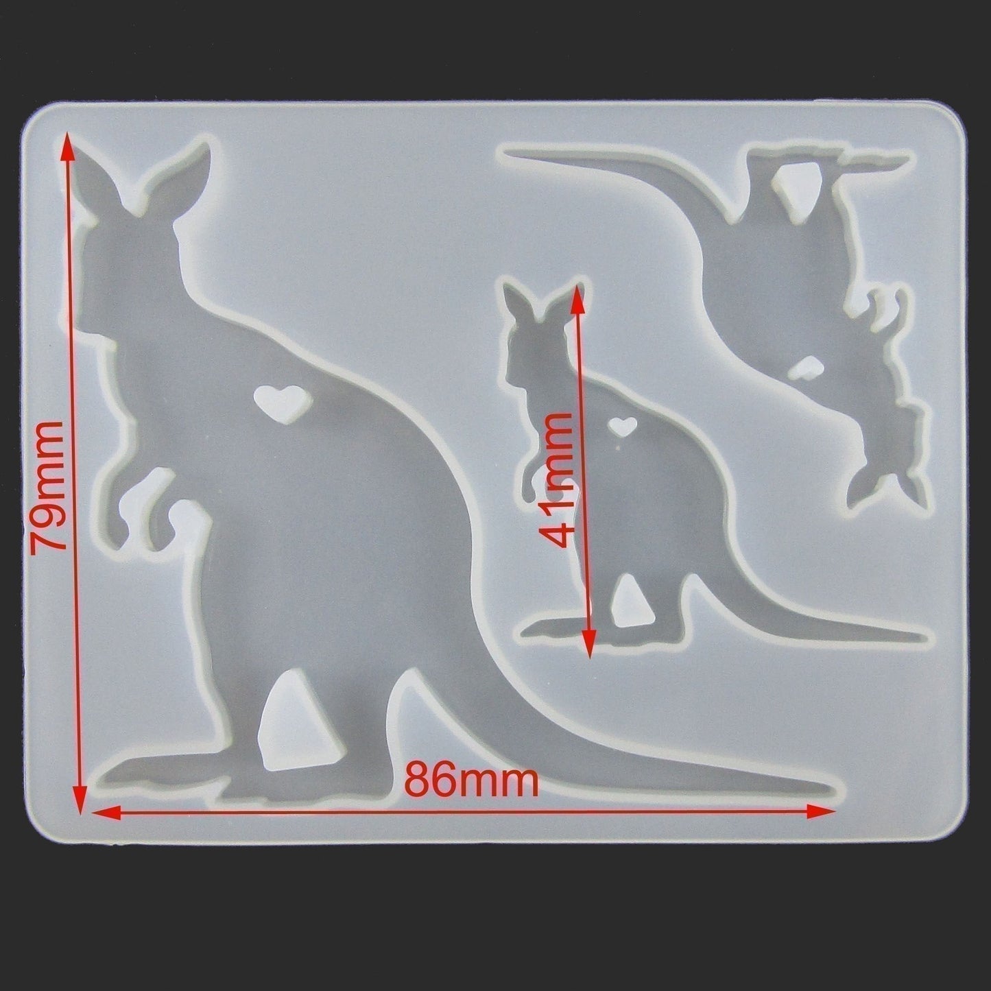Aussie Kangaroo Pendant Silicone Casting Mould for Epoxy Resin Earrings Necklace