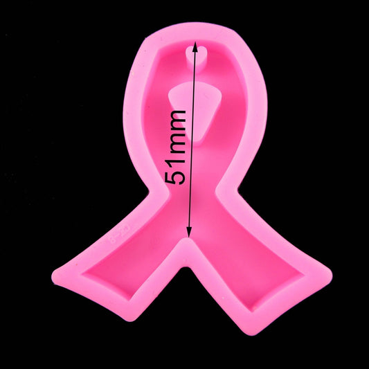 Awareness Ribbon Pendant FOOD GRADE Silicone Casting Mould Chocolate Soap Resin